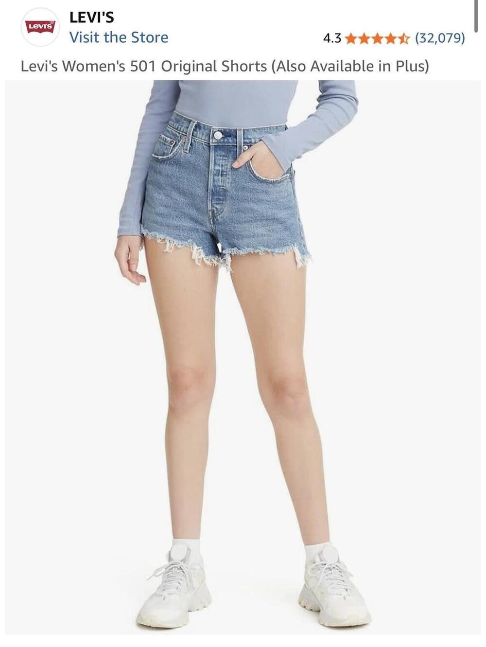 Levi's Women's 501 Original High Rise Denim Shorts Size 24